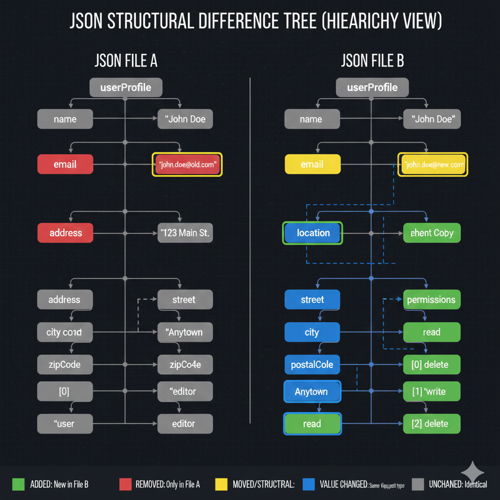 json structure different